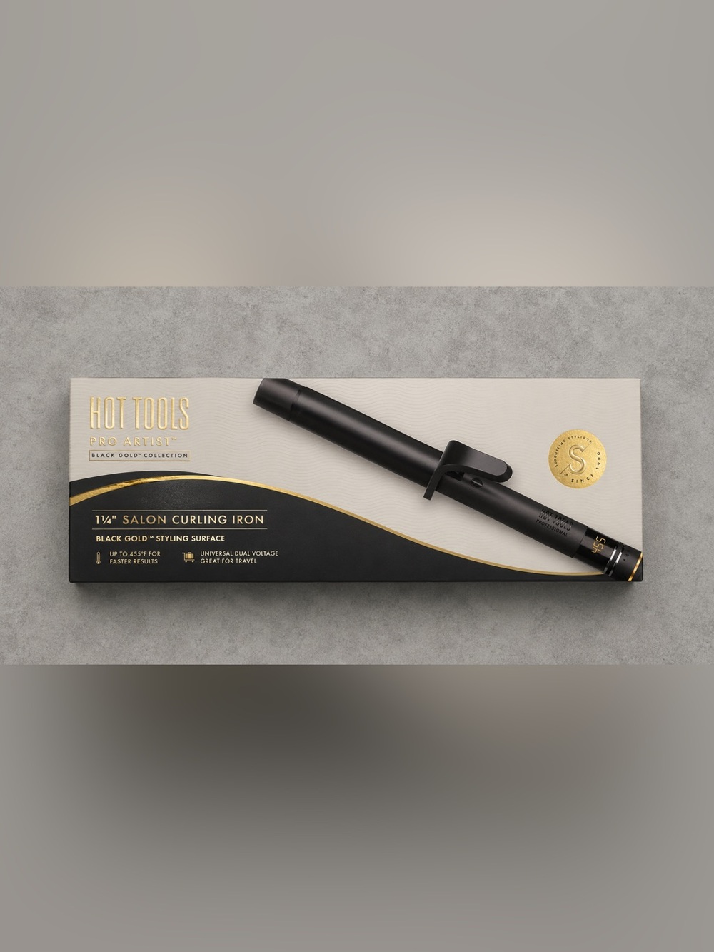 Hot Tools Pro Artist Black & Gold Digital Curling Iron 1.25 Inch